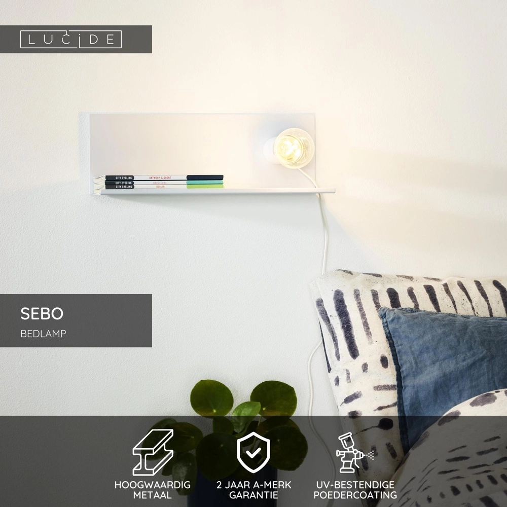Lampe de chevet Sebo Blanc Lucide 5411212061294