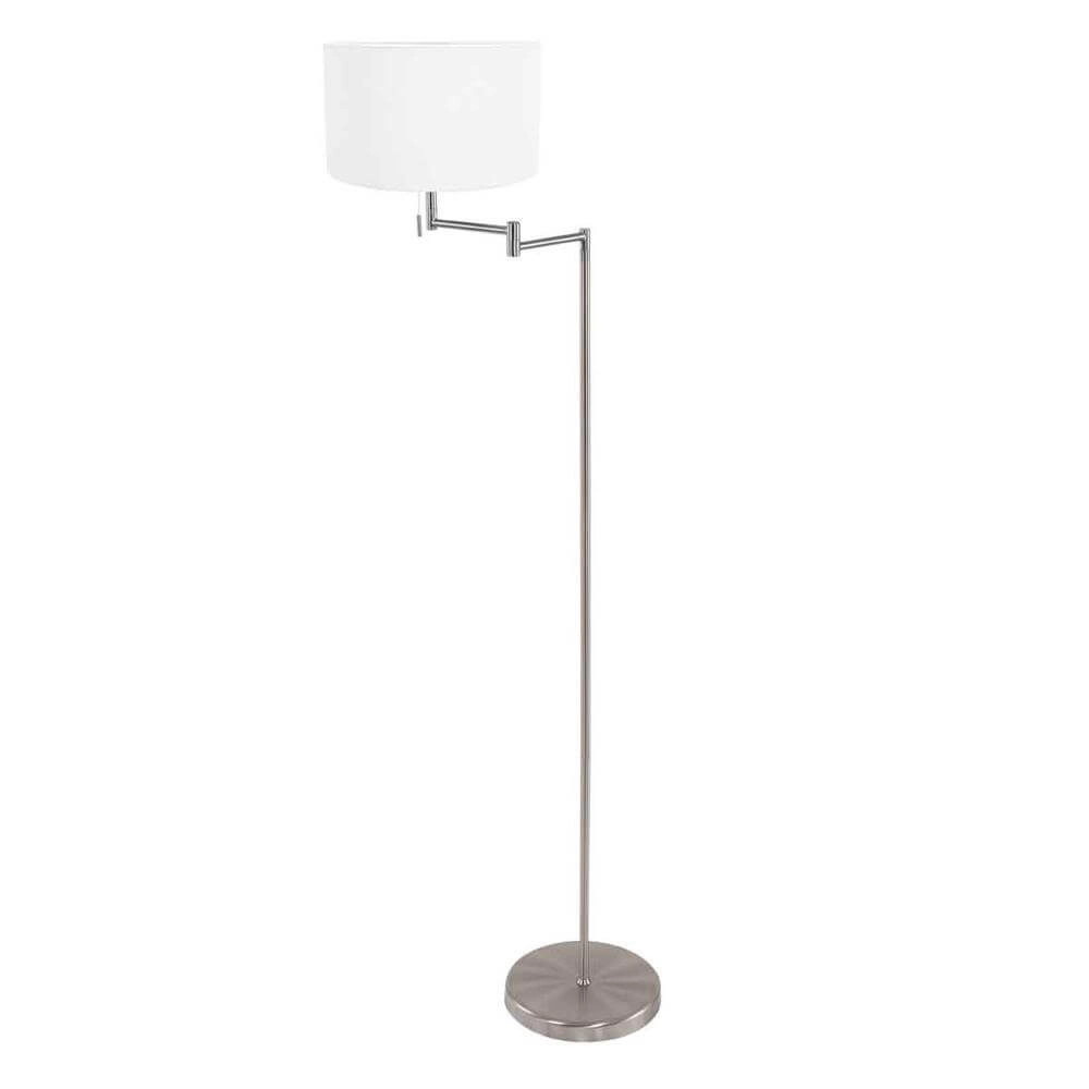 Lampadaire Bella métal avec abat-jour blanc Steinhauer 8712746174496