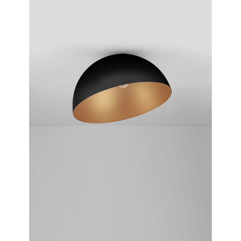 Plafonnier Onia noir avec or Ø 50cm Lyora 5212017458087