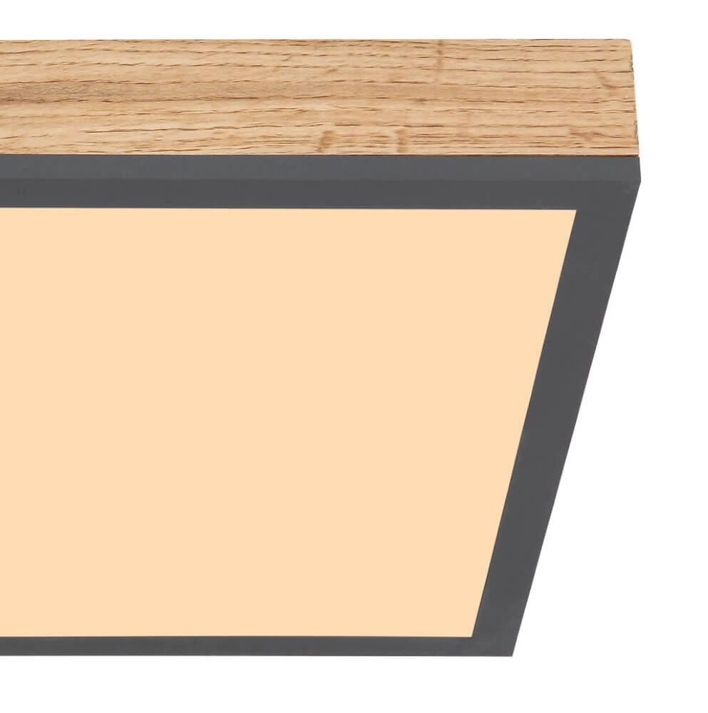 Plafonnier LED en bois Doro 30x30cm Globo 9007371415991