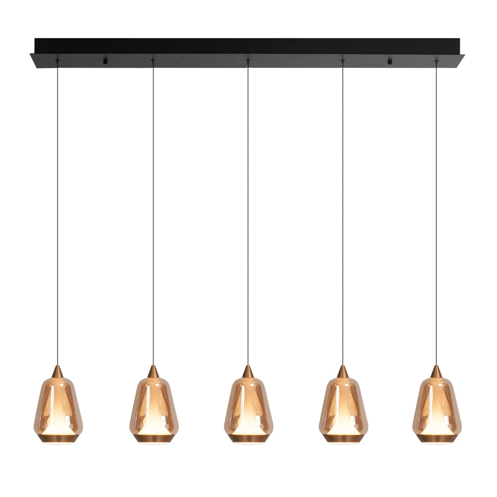 Suspension design Tromba 5 lumières droites Suspension design Tromba 5 lumières droites