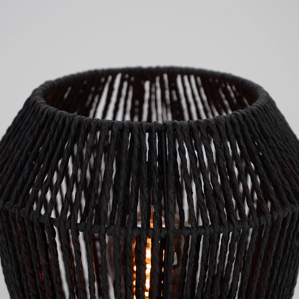 Lampe de table à corde Persley Ø 22cm - noir Eglo 9002759441074