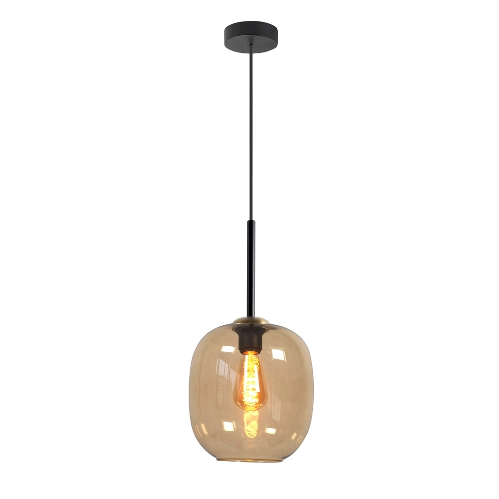 Suspension Bellini noir avec verre doré Ø 23cm Suspension Bellini noir avec verre doré Ø 23cm