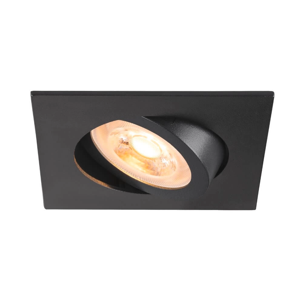 Spot encastré New Tria 68 carré - noir - GU10