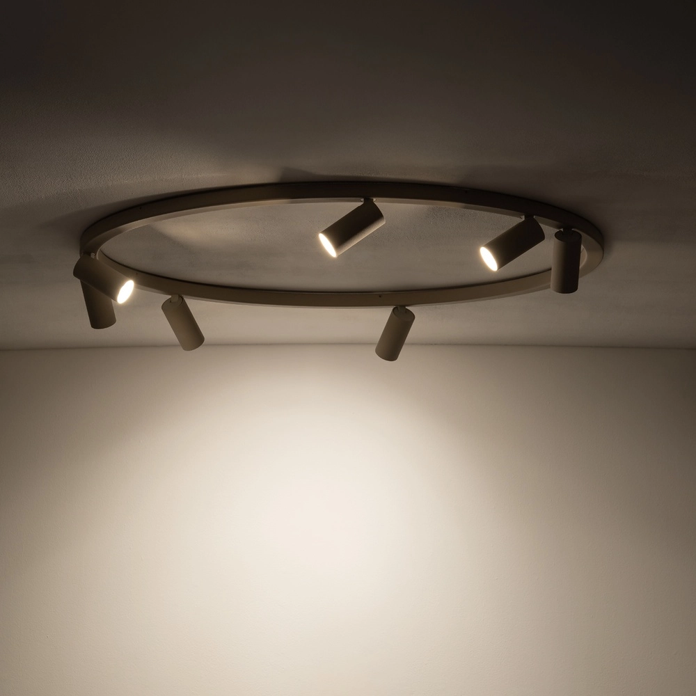 Projecteurs circulaires montés en surface Fourty 7x GU10 - beige Lyora 5903139119481