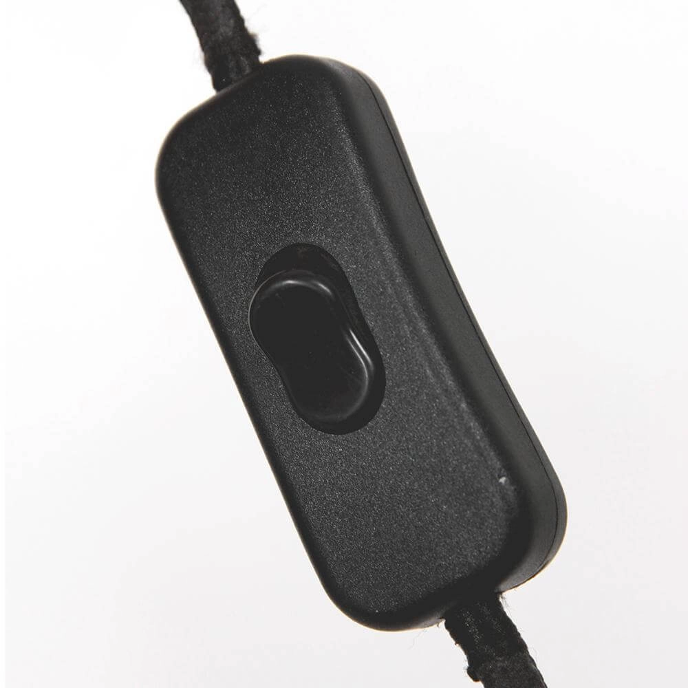 Lampe de table Lyons noir avec abat-jour paille 56cm Steinhauer 8712746172454