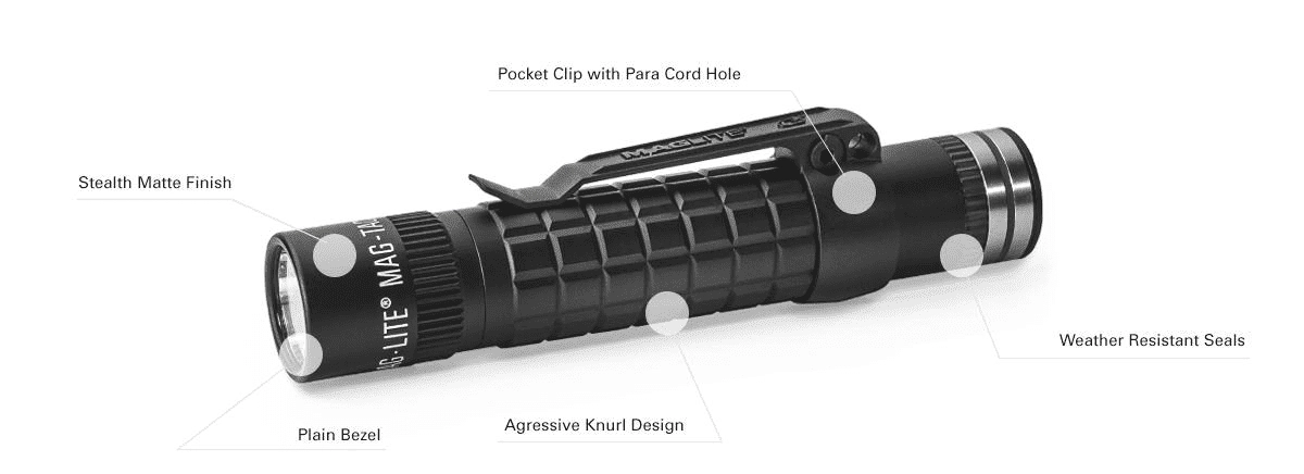 Lampe de poche LED Mag Tac Plain Bezel Rechargeable DIRIGÉ Maglite 38739680279