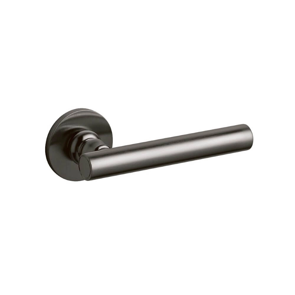 Poignée de porte design Dolve Vita sur rosace anthracite