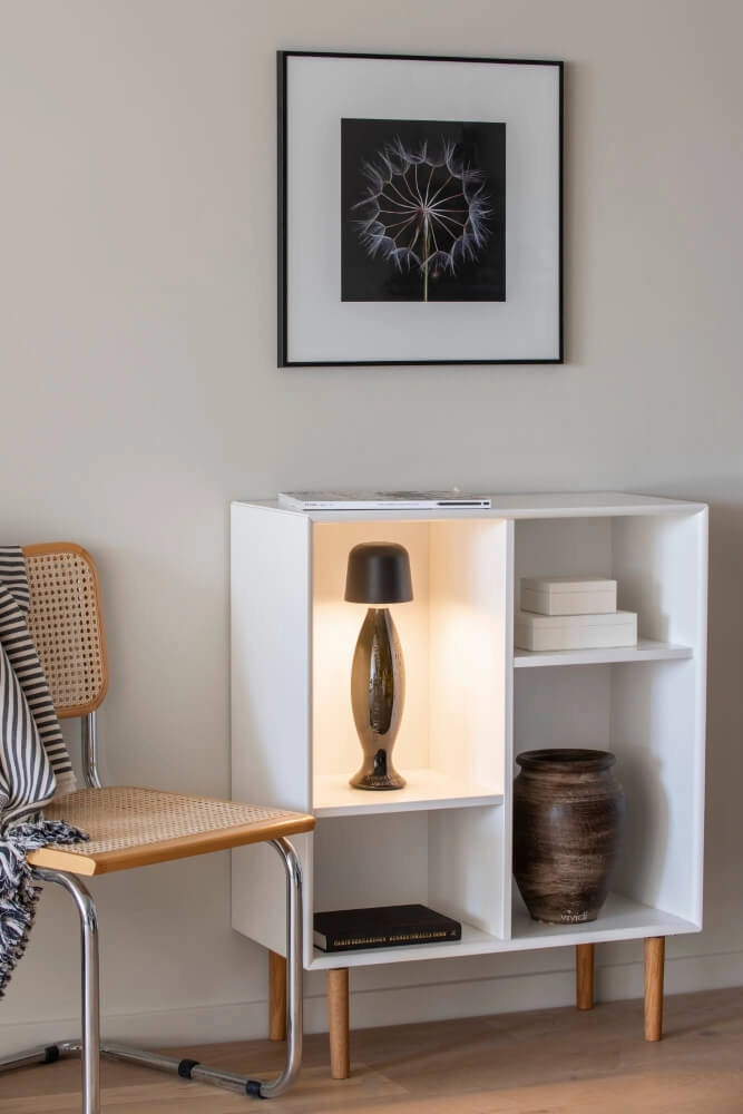 Lampe de table rechargeable Biot noir avec capuchon amovible KonstSmide 7318307845754