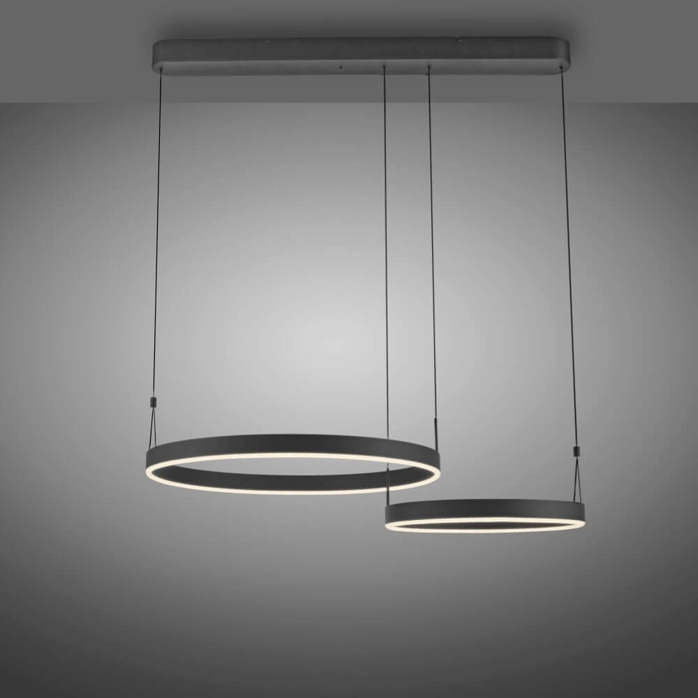 Lampe suspendue design Esko noir Paul Neuhaus 4012248384565