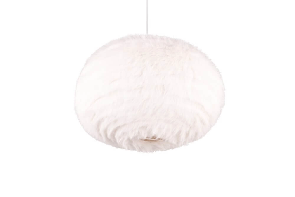 Lampe suspendue en tissu Furry crème Ø 50cm Trio 4017807600117