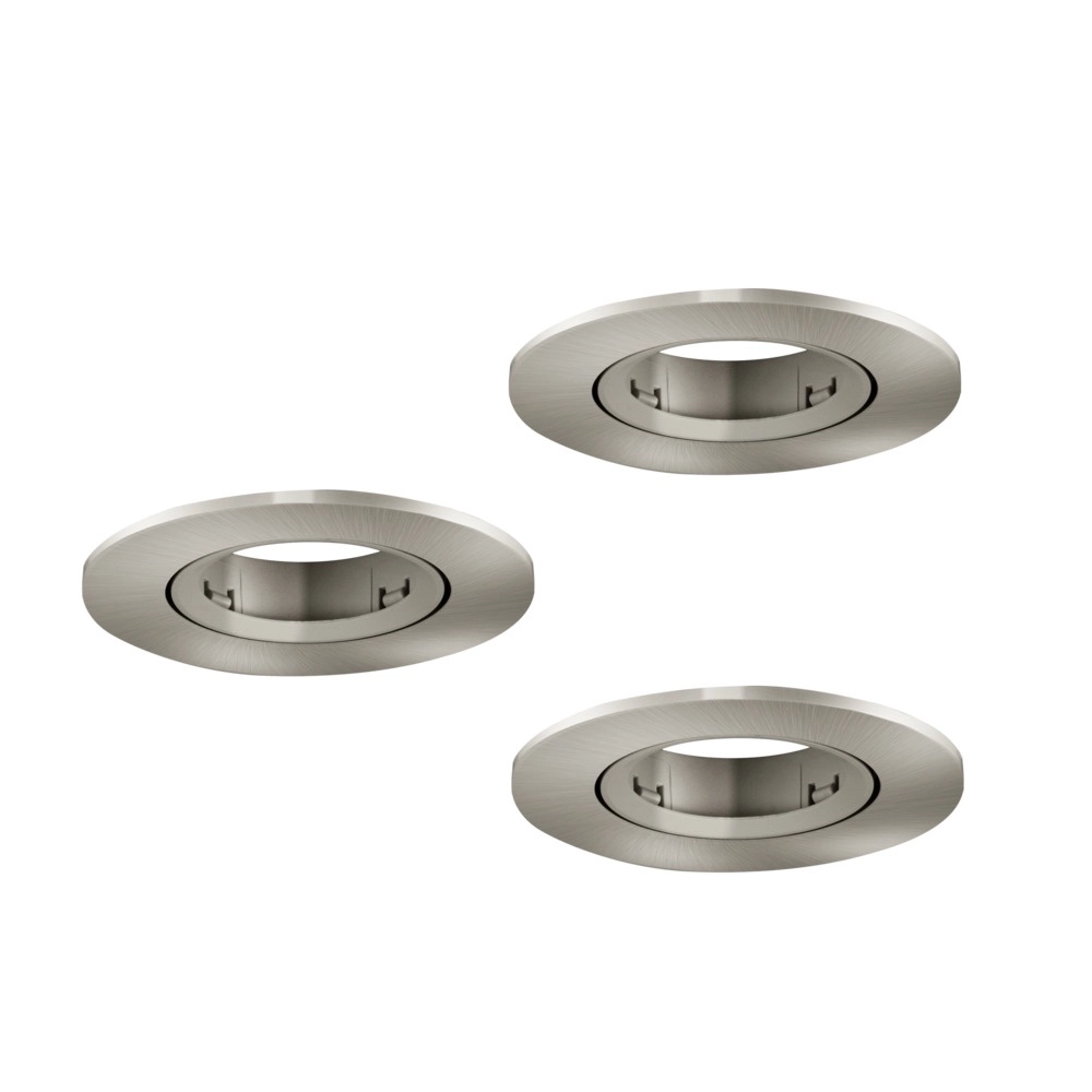 Lot de 3 spots encastrés Barranco nickel Ø 9cm Eglo 9008606359110