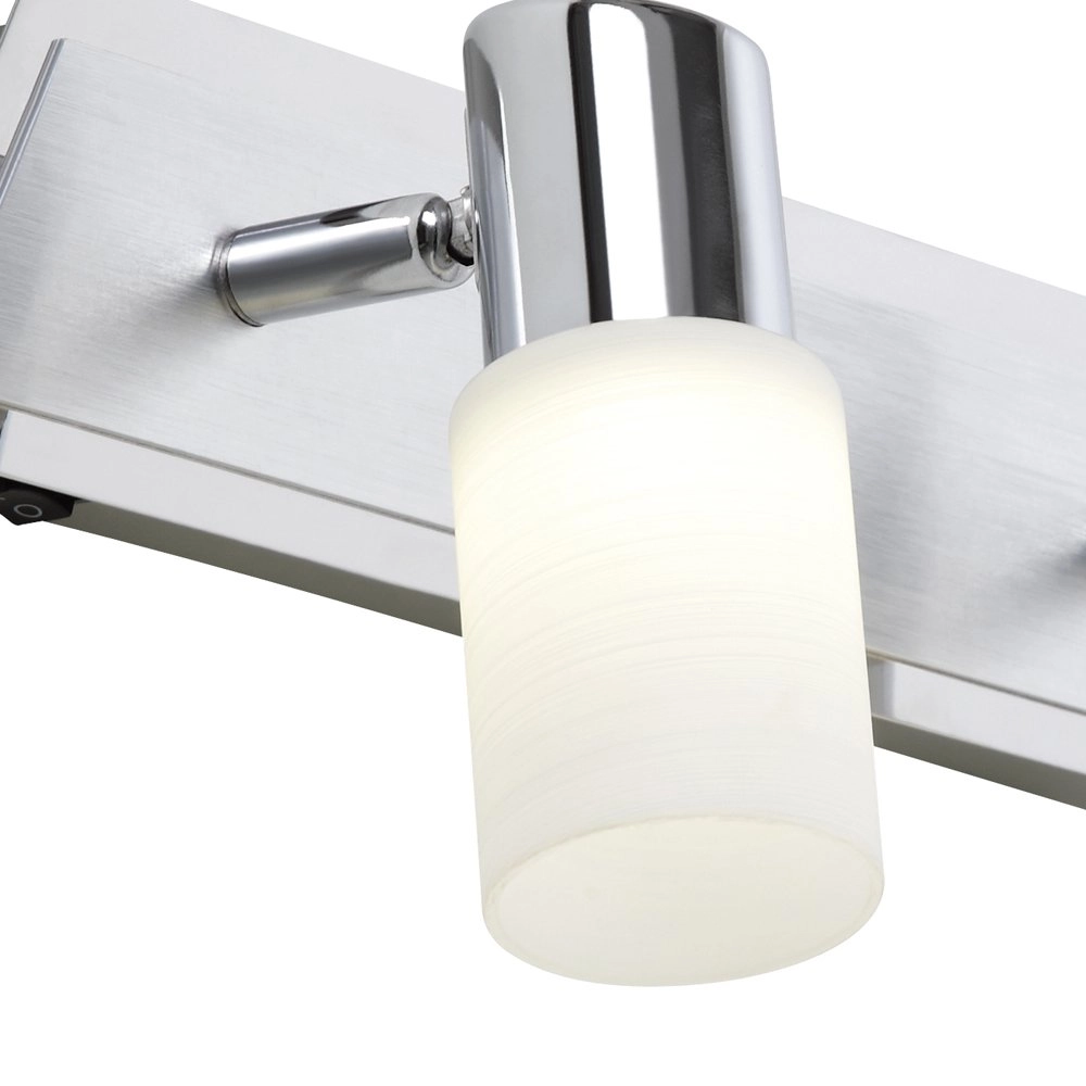 Spot de plafond LED Series 8214 Gris métallisé à 2 lumières avec chrome Trio 4017807220896