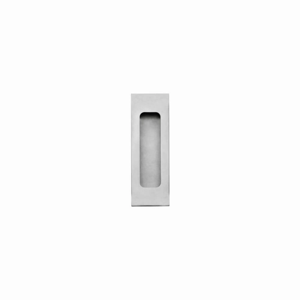 Poignée de porte coulissante droite Alvro 12x4cm acier inoxydable