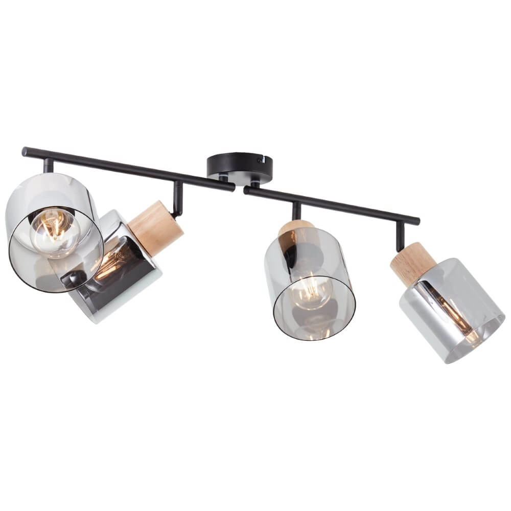 Plafonnier Weald 4 lumières noir Brilliant 4004353413094