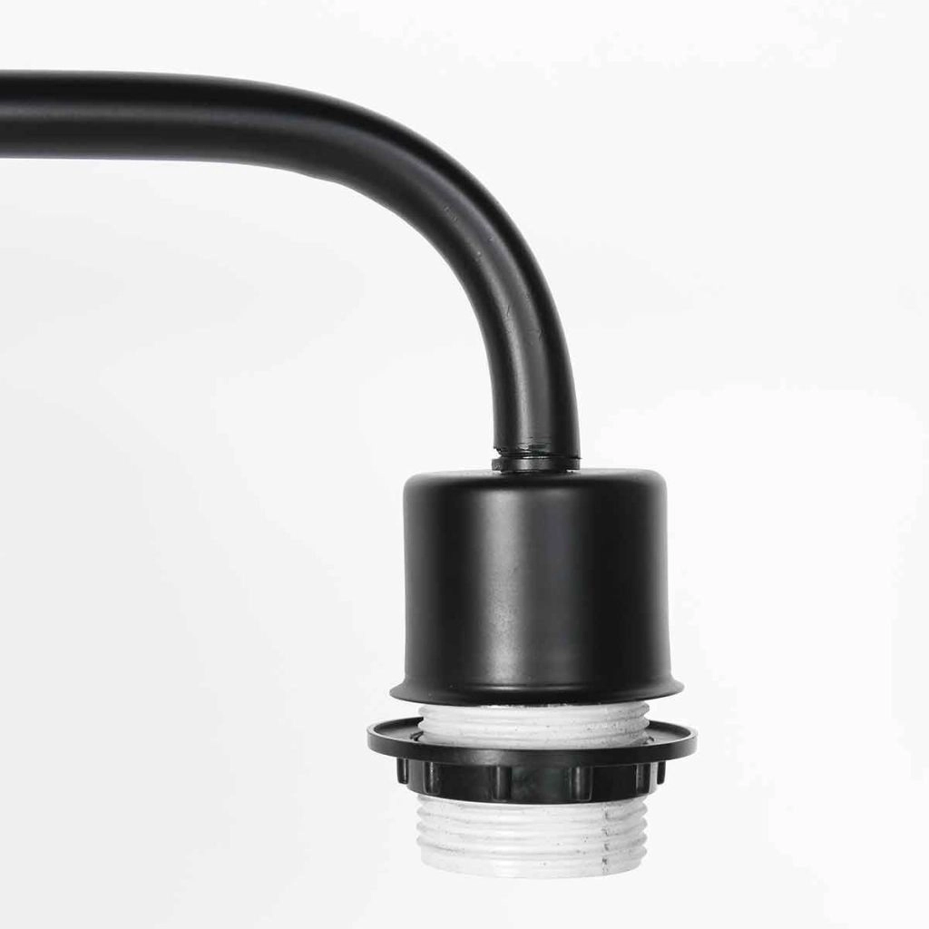 Lampe sur pied noire Bloeba avec un chapeau en liège Ø40cm Steinhauer 8712746180503