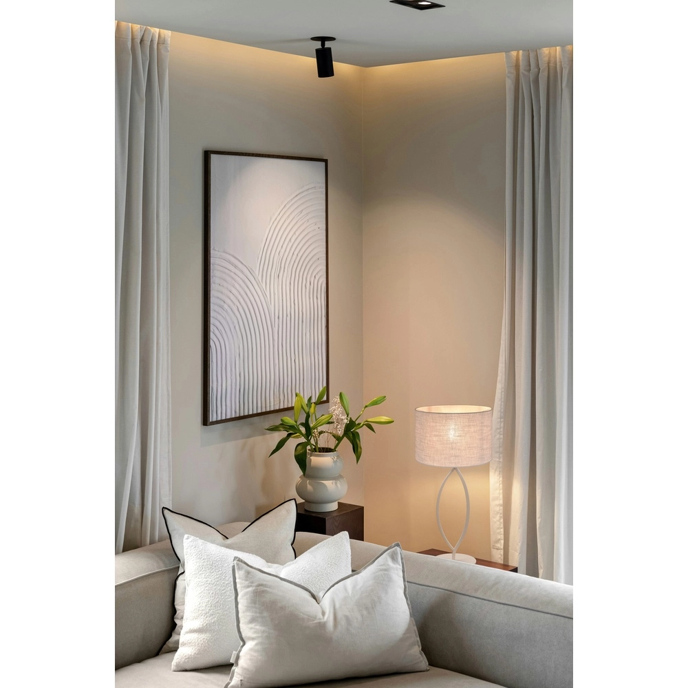 Lampe de table Terry Duno terra beige Ø 37cm Masterlight 8718121437088