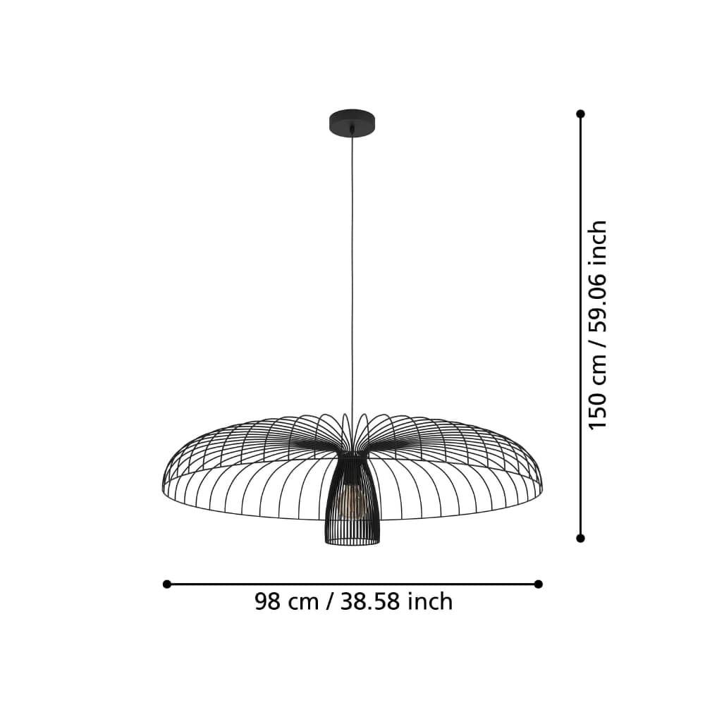 Lampe suspendue en fil XXL Champerico Ø 99 cm Stars of Light 9008606243242
