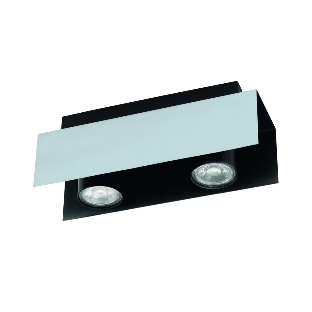 Lampe de plafond Viserba 2-blanc clair et noir