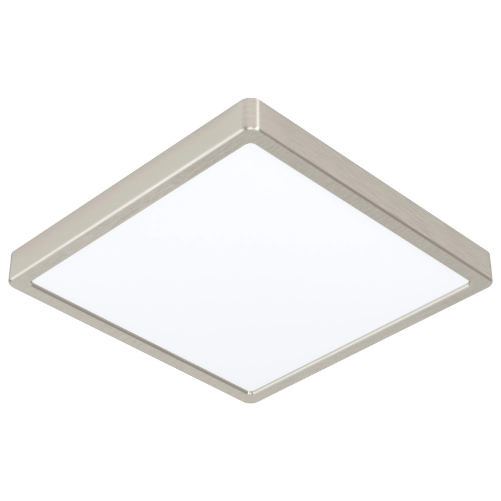 Plafonnier carré Fueva 5 28,5 cm - acier inoxydable 3000K