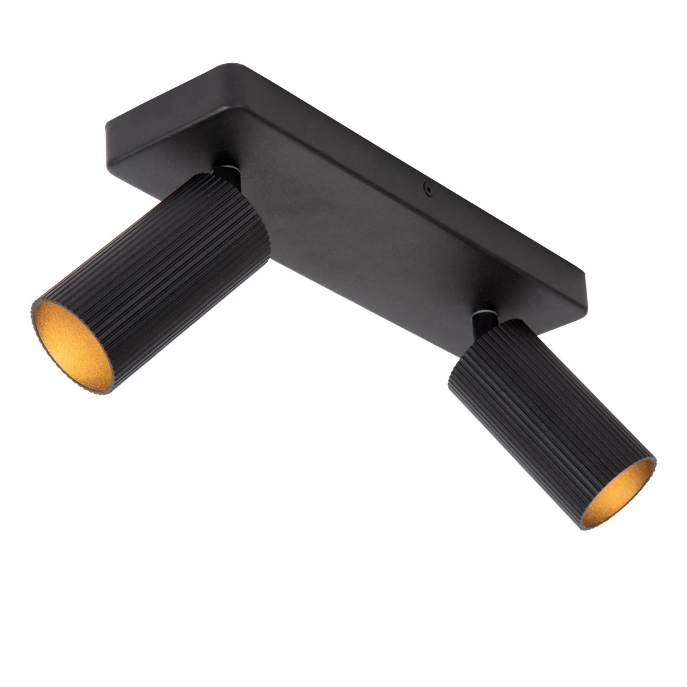Emplacement de plafond monté en surface Clubs 2-noir clair Lucide 5411212093509