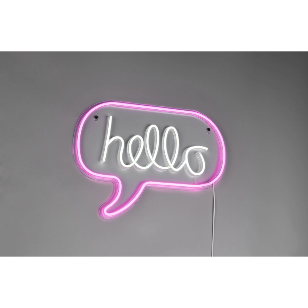 Applique murale néon Hello rose Trio 4017807657463