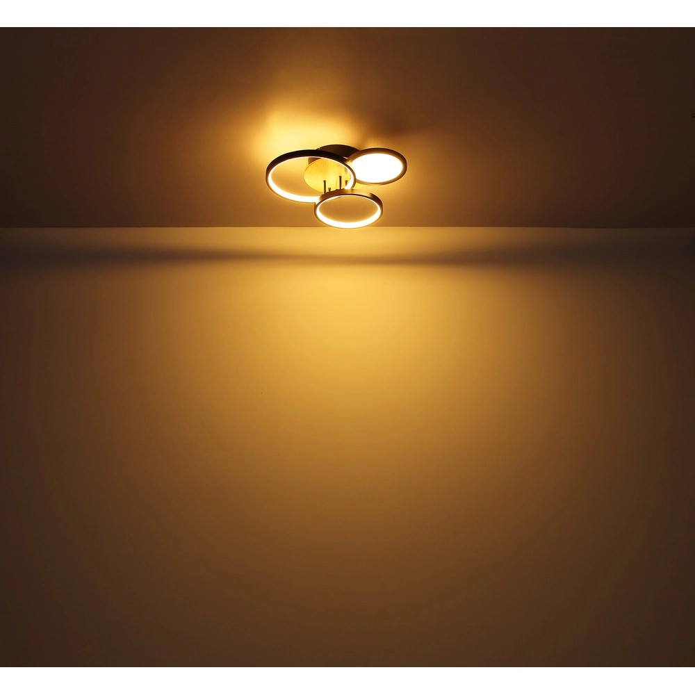 Lampe de plafond noire Sid Conception en bois Globo 9007371436392