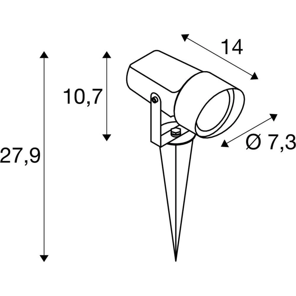 Point de pointe serré Syna Shade avec prise SLV 4024163295703