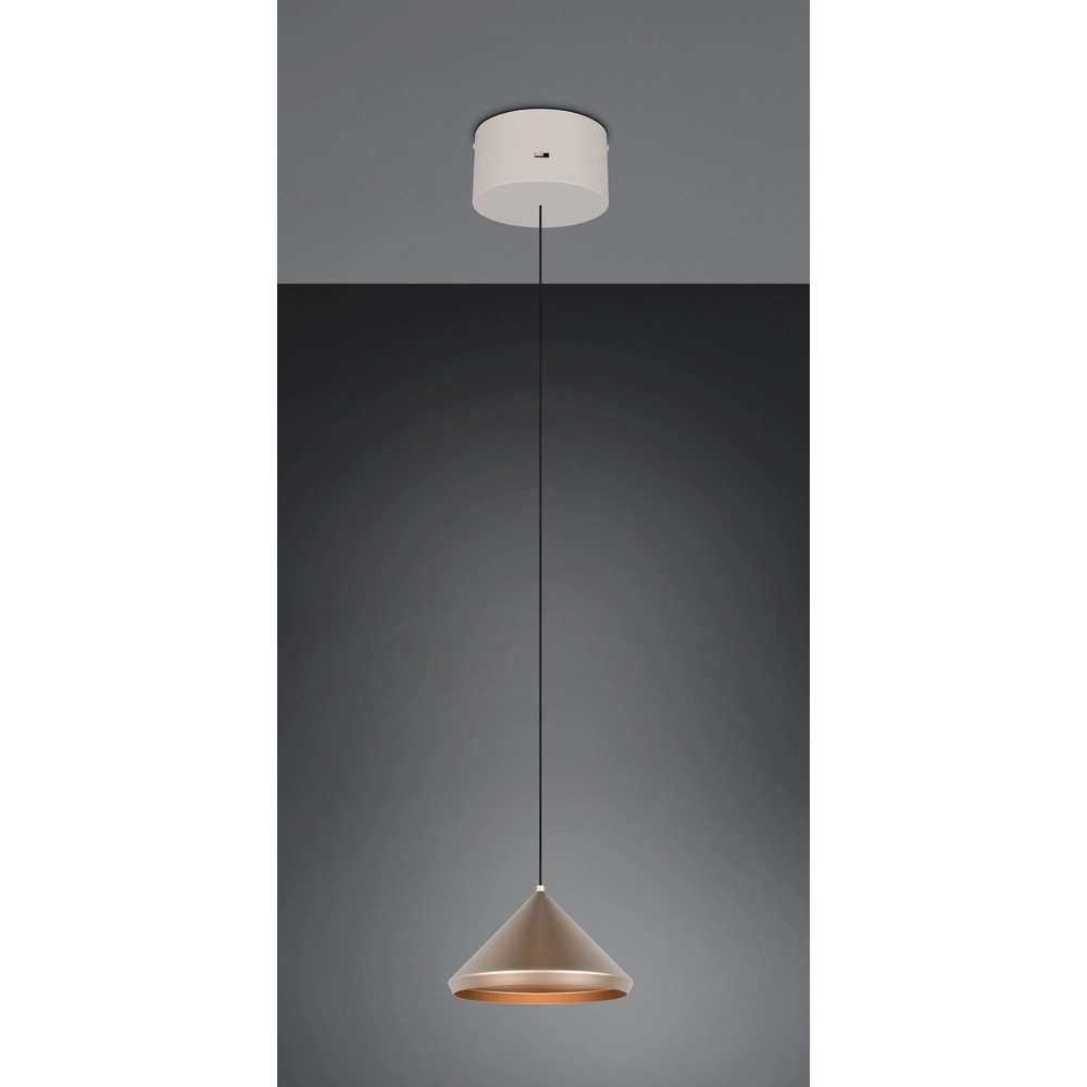 Suspension moderne Laguna Ø 18cm marron café Trio 4017807671070