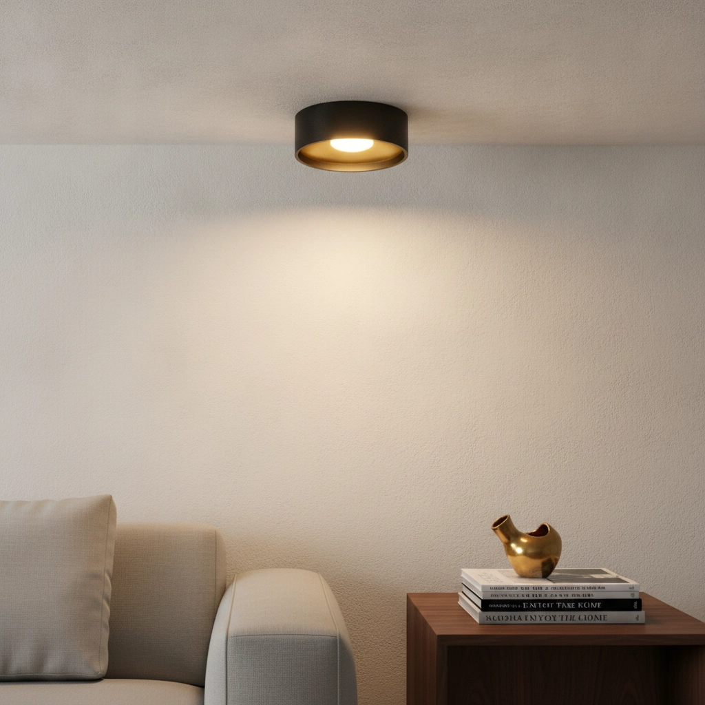 Spot de plafond led Orlando or noir