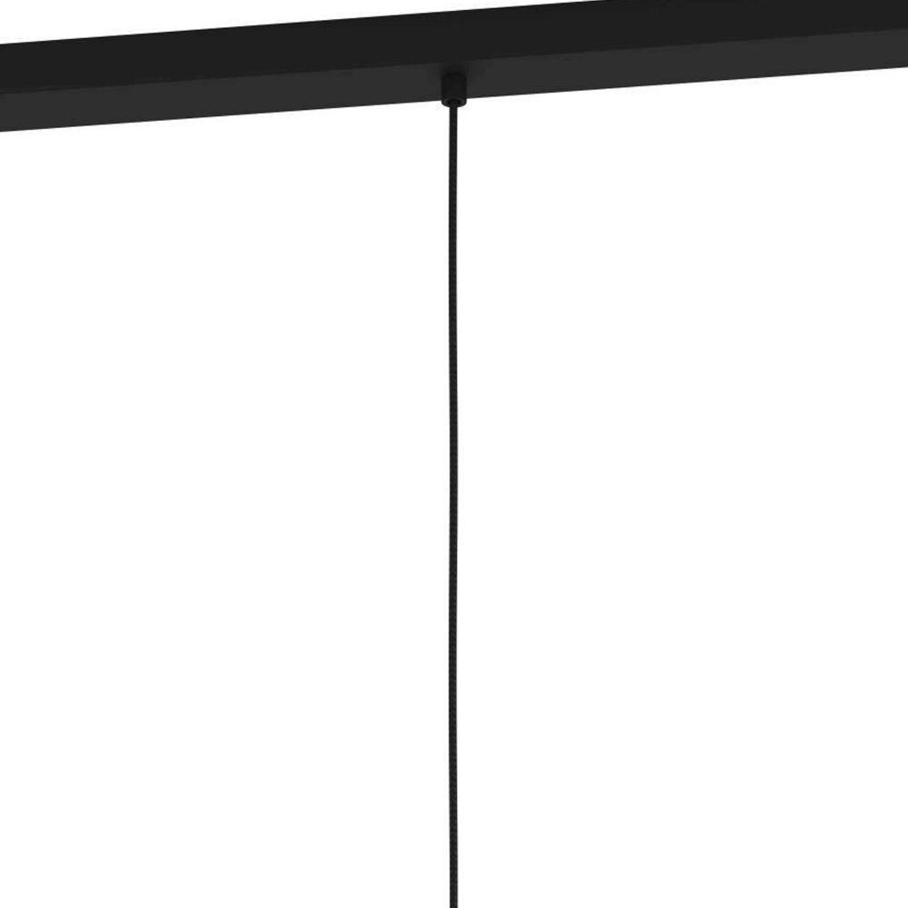 Lampe de table à manger Pinto Textil 1 noir avec verre Eglo 9008606235698