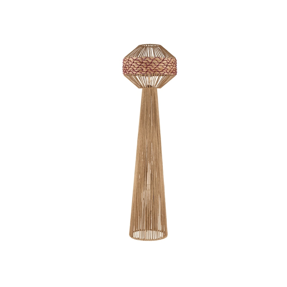 Lampadaire Mapi Ø 42cm rouge avec marron Lyora 5212017477347