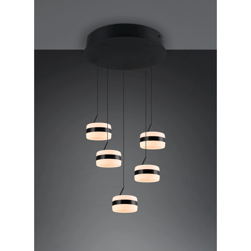 Suspension design Dios noir 5 lumières Trio 4017807657678