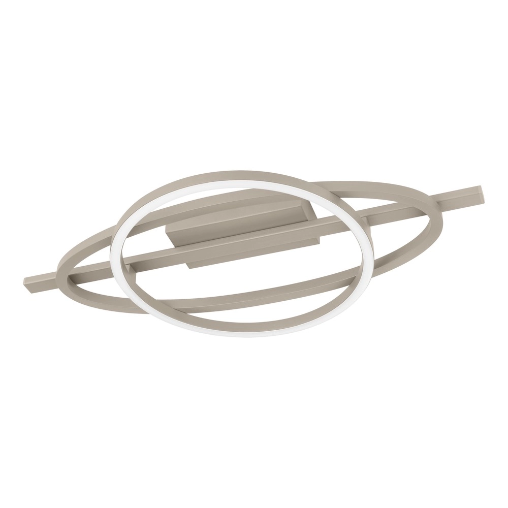 Lampe de plafond à design Planillo Ovale brun sable