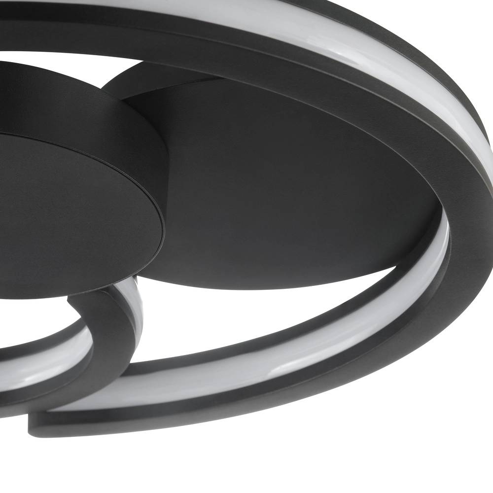 Lampe de plafond noire Revola conception Ø 40 cm Brilliant 4004353477485