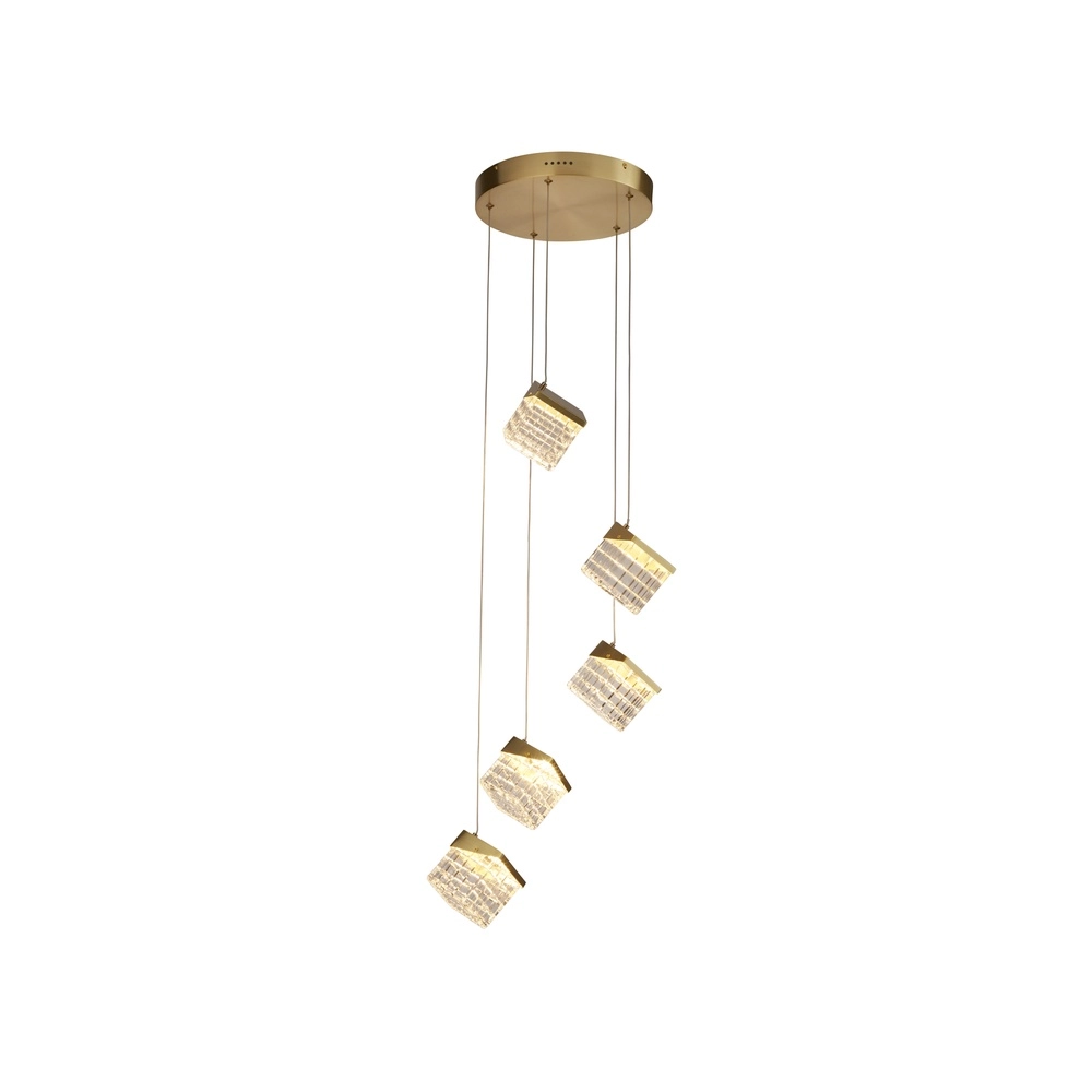 Suspension design Cuboid Or 5 pâles