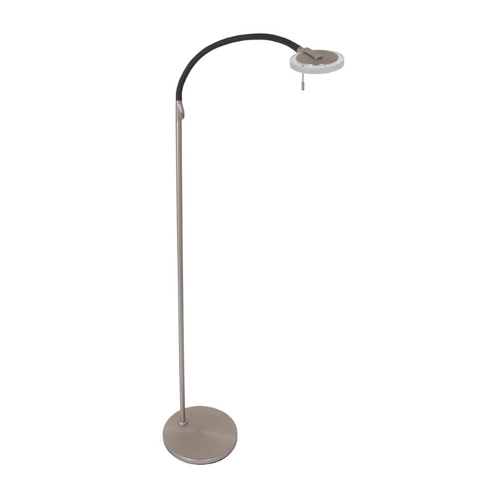 Lampe de lecture au sol LED Turound 10w - 2200-4000K - 125cm verre clair en acier inoxydable Steinhauer 8712746134834