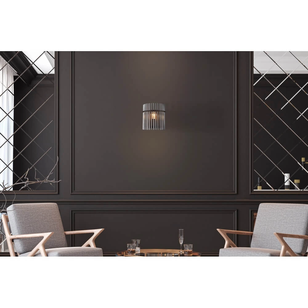 Applique murale noire Gorley avec verre fumé Globo 9007371474769