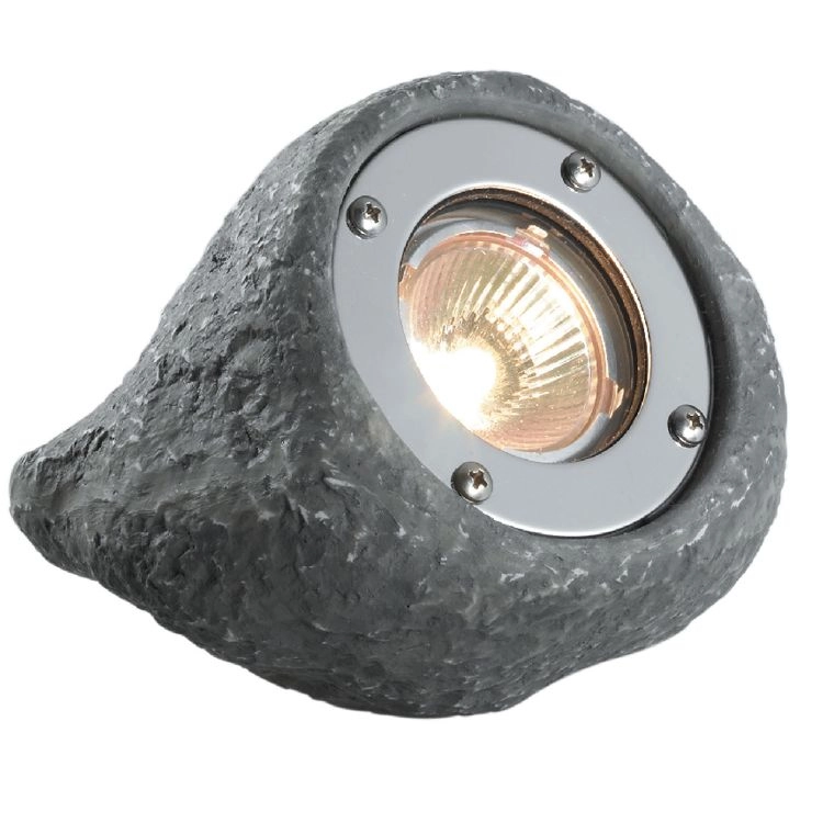 Spot de jardin LED Lapis 12V 3w - 3000K gris pierre pavé