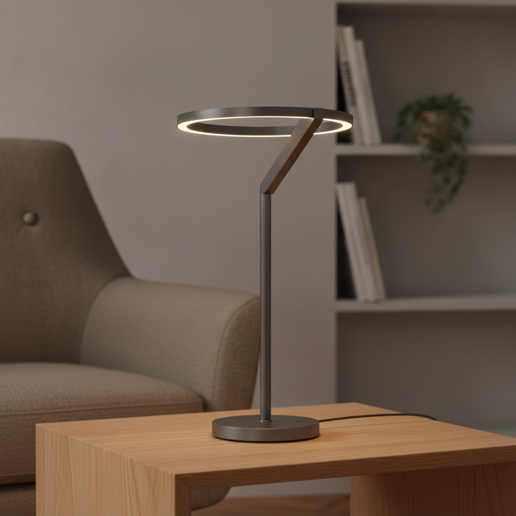 Lampe de table design Tilia nickel