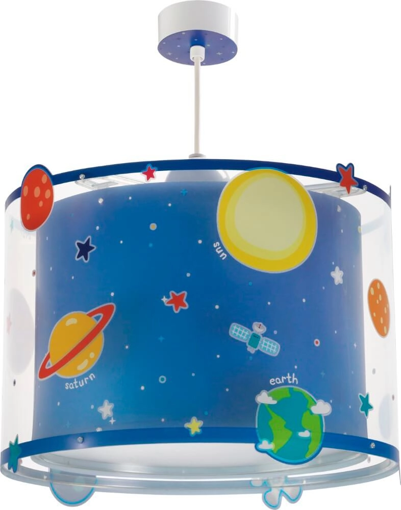 Lampe suspendue chambre d'enfant Planets bleu Dalber 8420406413426