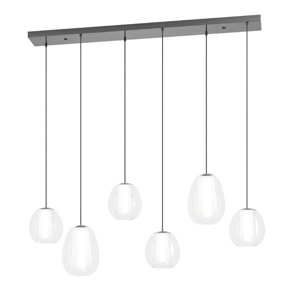 6-light pendant lamp Menorca grey Stars of Light 9008606360000