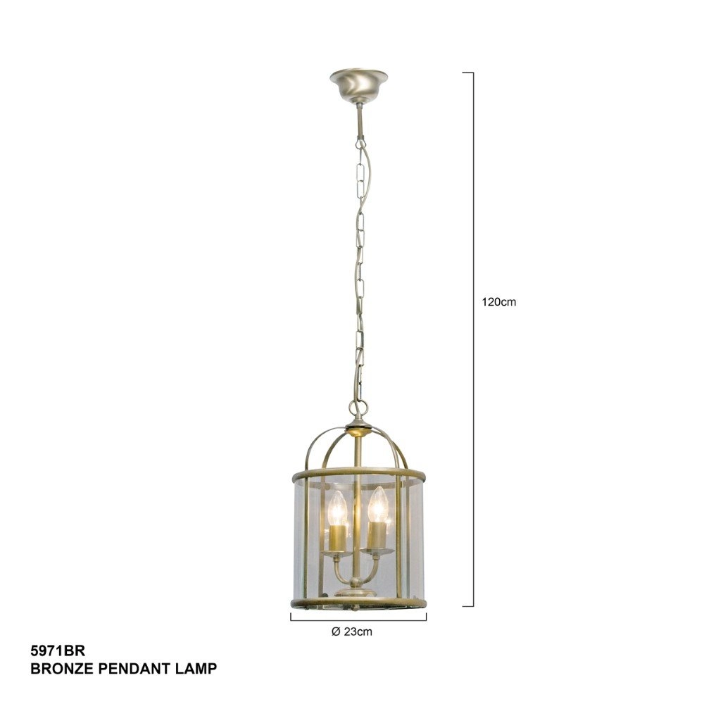 Lampe à suspension Pimpernel 23cm vieux laiton Steinhauer 8712746051940