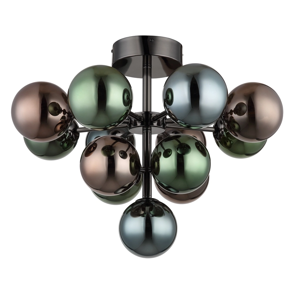 Lampe de plafond en métal à canon Grappy Verre coloré Globo 9007371462773