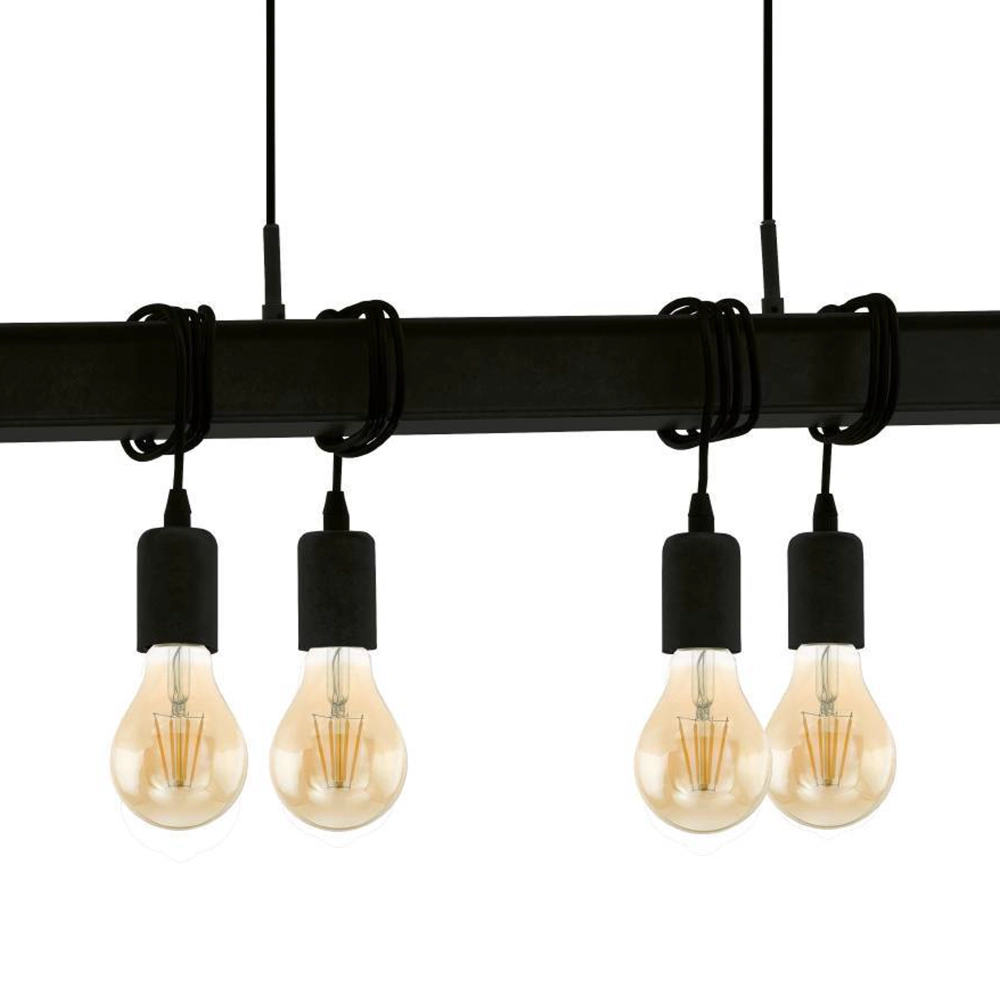 Suspension 6 lumières Townshend 6 noir Eglo 9002759437121