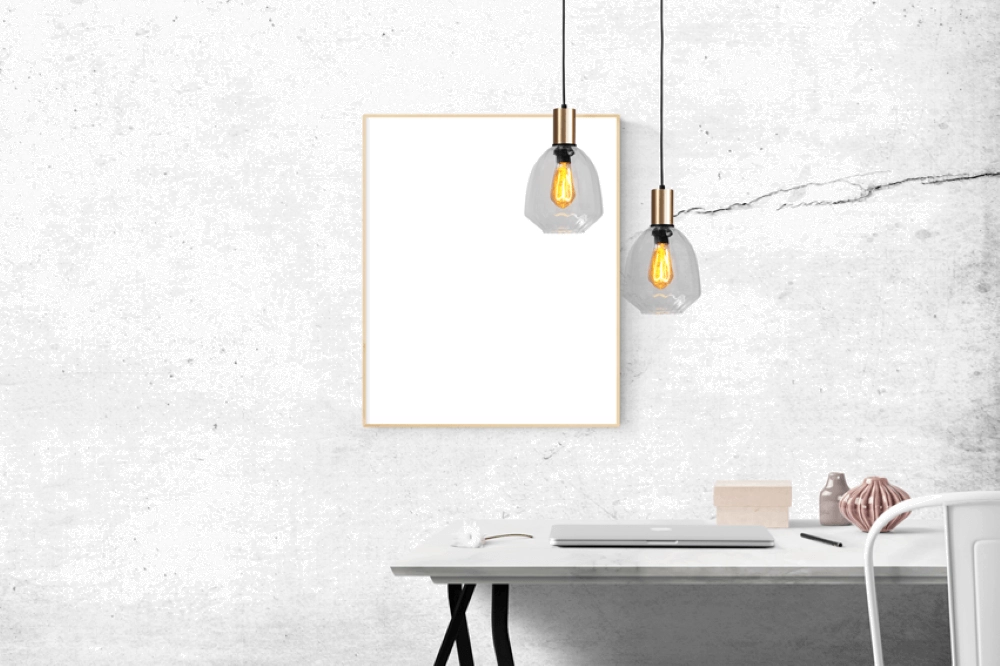 Lampe suspendue dorée Porto avec verre clair Nicolette - Ø 20cm Masterlight 8718121269245