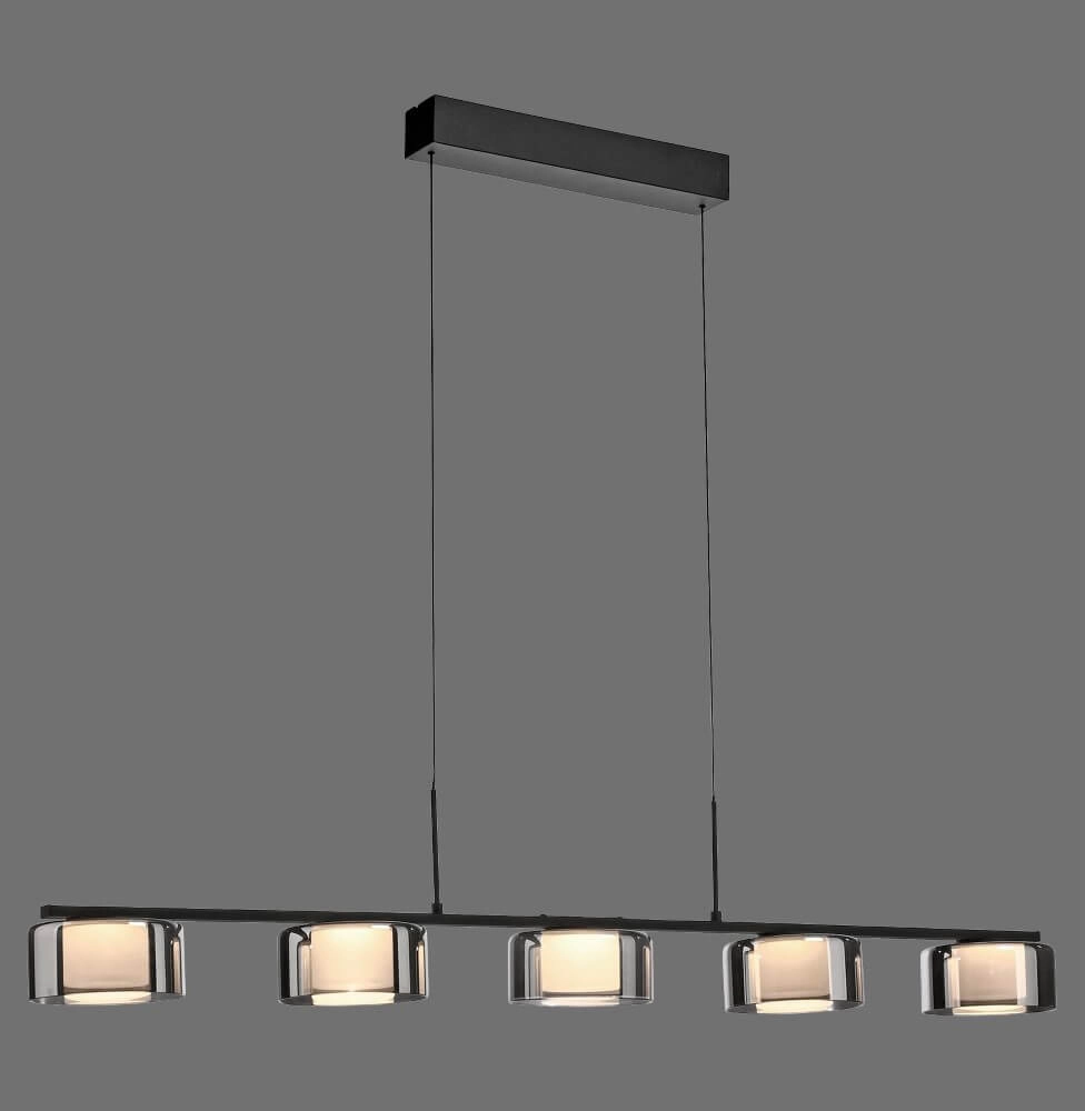 Lampe suspendue 5 lumières Rika noir Paul Neuhaus 4012248383100