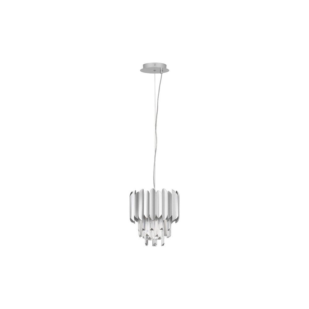 Suspension Magnolia chrome et cristal Ø 25cm Lyora 5212017434913