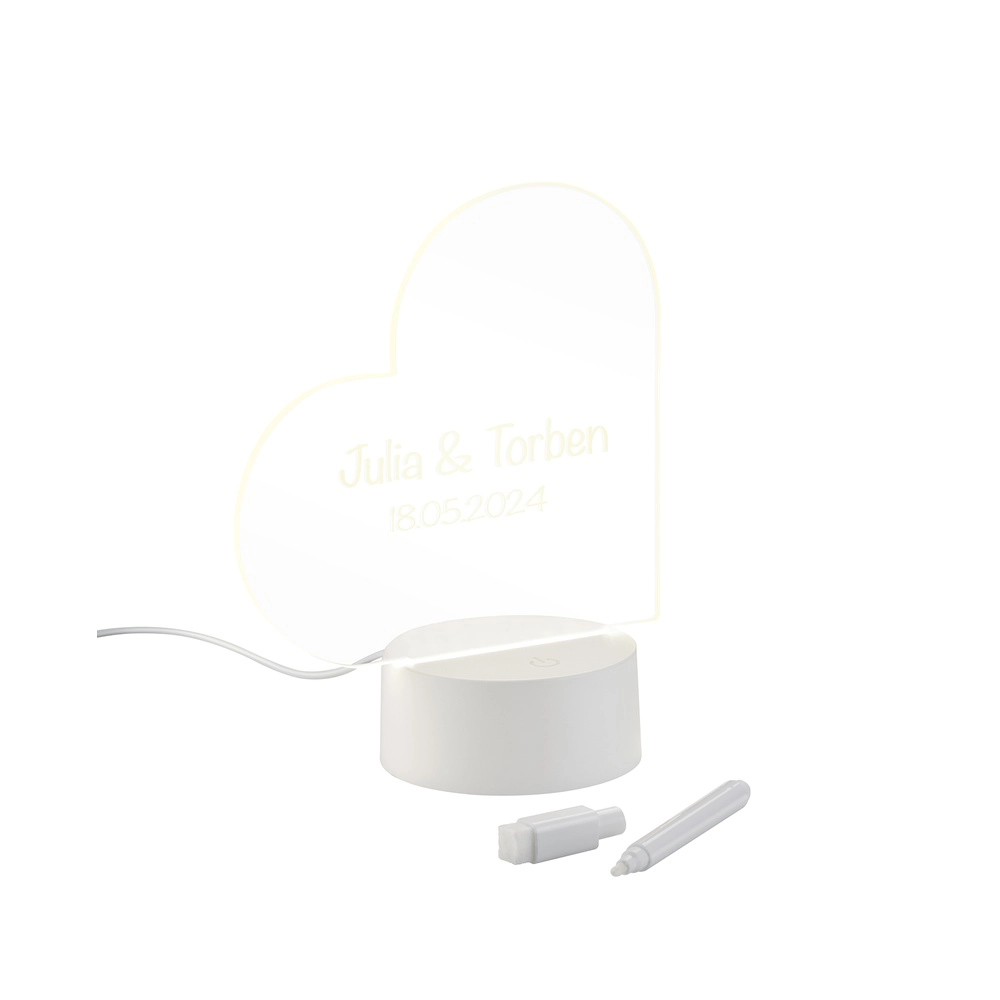 Lampe de table Amour Écrivable avec un marqueur