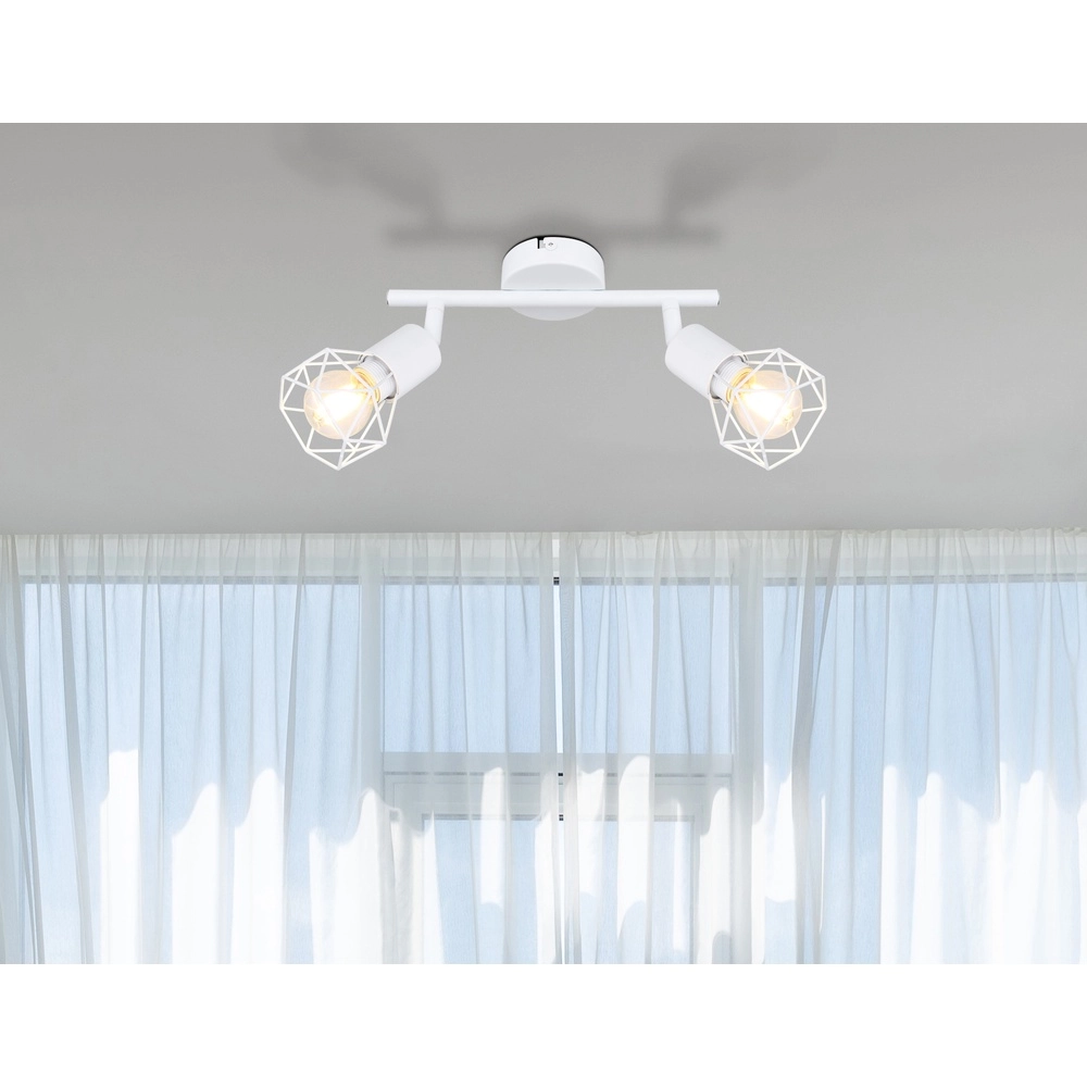 Lampe de plafond Xara I Blanc à deux lumières Globo 9007371412983